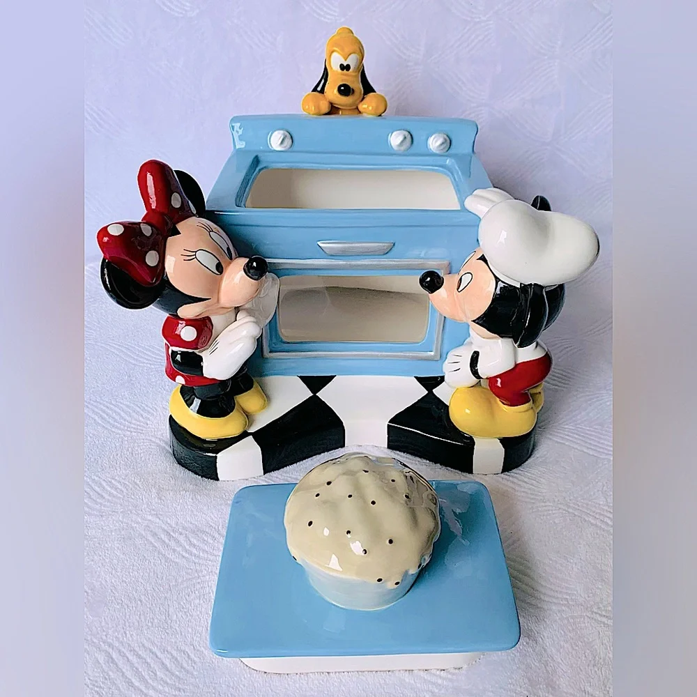 Disney Store Mickey Minnie Pluto Baking Oven Cookie Jar - Picture 8 of 13